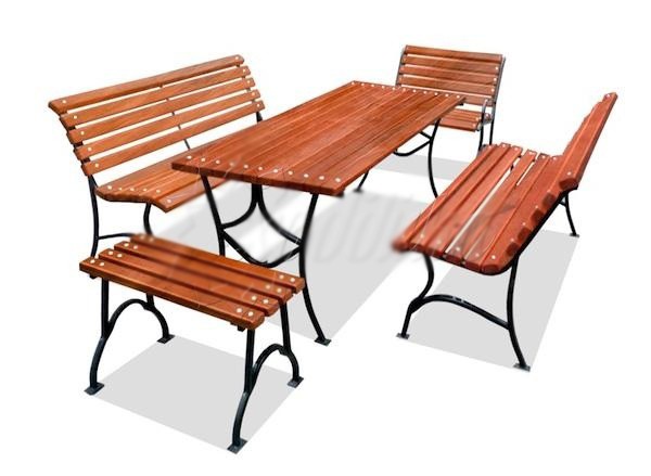 Комплект садовой мебели ЭЛЕГАНТ (стол, скамейка, банкетка...) (1,8 м)