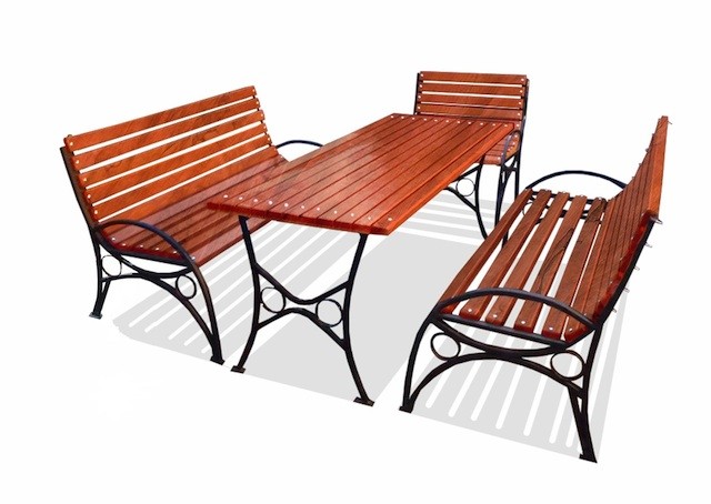 Комплект садовой мебели БУЛЬВАР (скамейка, стол, кресло) (2,0 м)