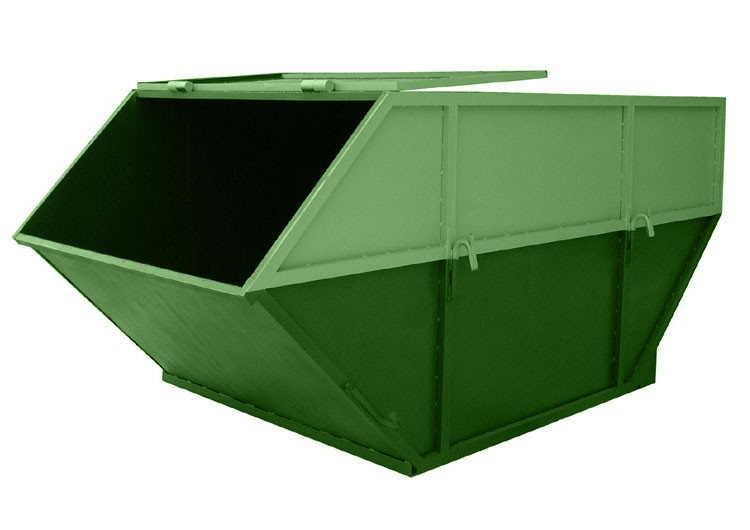 Бункер для мусора с крышкой 8 м3 (Закрытый) (Дно 2 мм, стенки 2 мм)