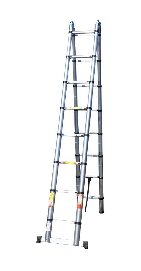 Телескопическая лестница-стремянка QH 2x10 (4+4)